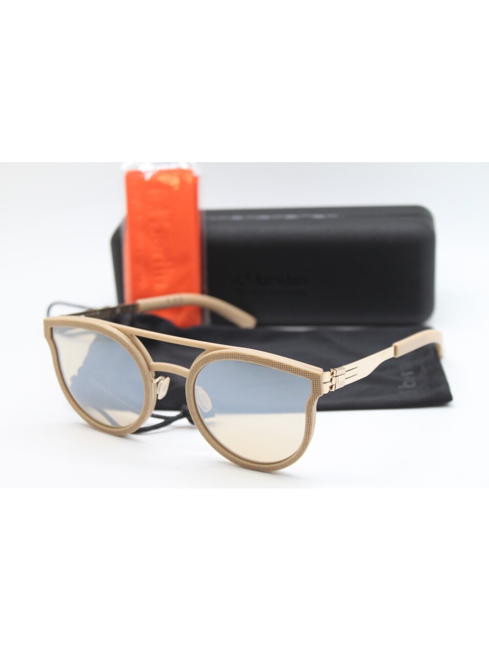 NEW IC! BERLIN MODEL UTOPIA ROSE GOLD AUTHENTIC SUNGLASSES W/CASE 53-25